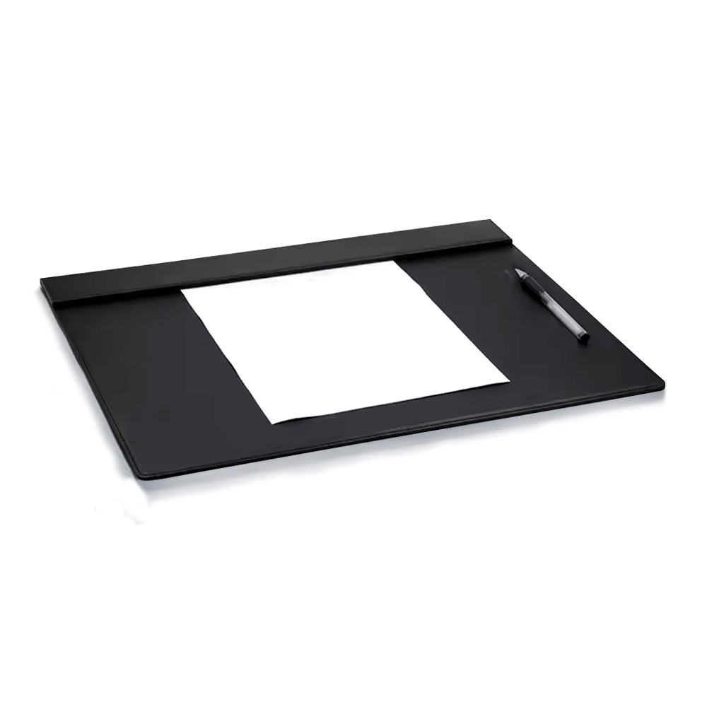 Large Rectangle Desk Writing Pad & Drawing Board with Magnetic Paper Clip and Pen Slot– 18×14" Black Desk Blotter for Hotel Front Desk, Reception, Office & Planner Use