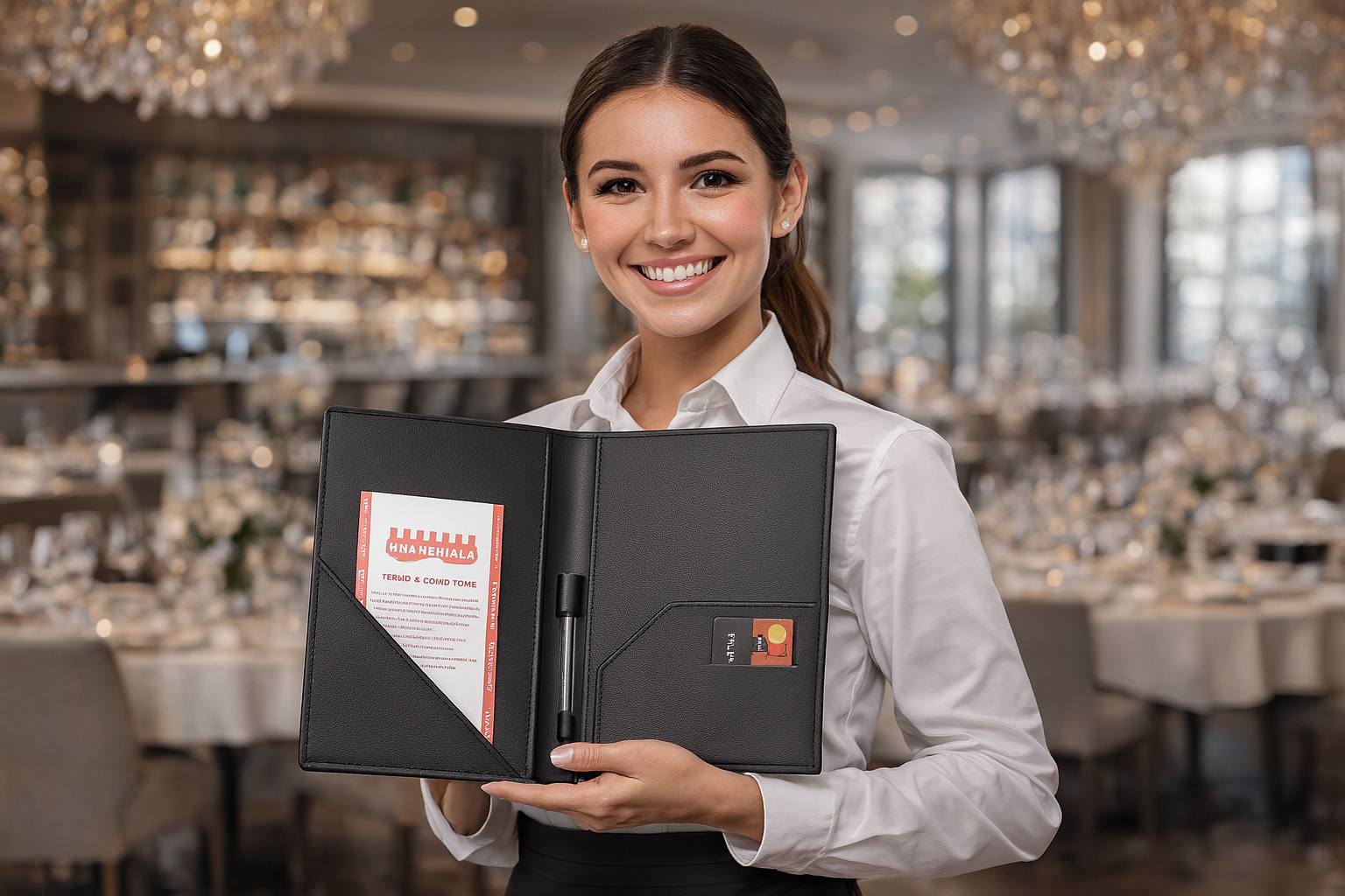 Bill Folder for Hotel and Restaurant, Check Presenter, Credit Card Cut Bill Folder for Hotel and Restaurant