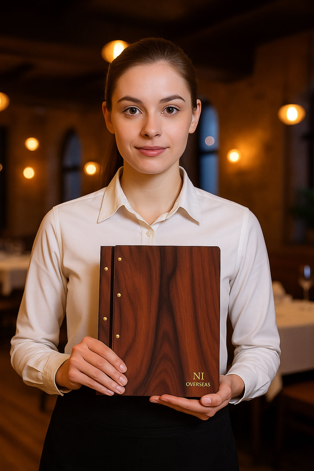 Divris Wooden Menu Cover : Screw fitting