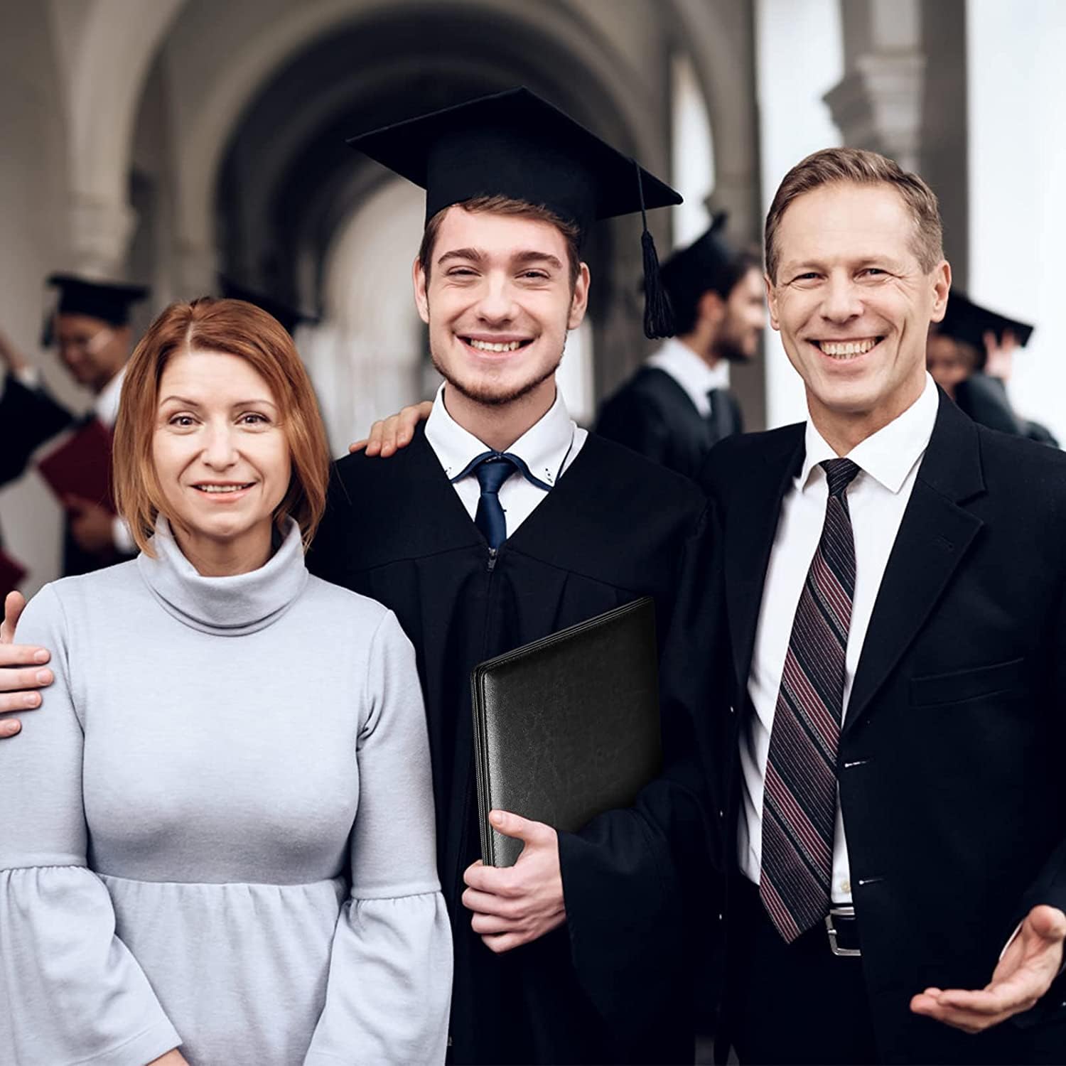 Diploma/Certificate Folder with 8 Corners A4 Size : Black