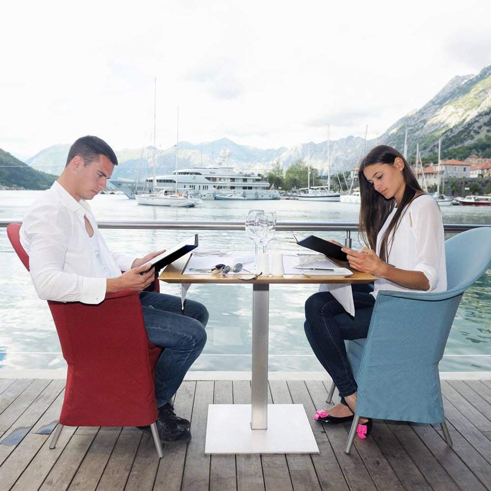 Book Style Double Fold Panel Menu Cover for Bar and Cafe, Restaurant Menu Covers, Juice and Beverage Folder- 4 View