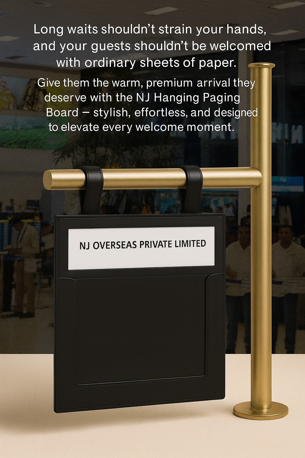 U Pocket Hanging Paging board for the airport, Name board, Welcome Board, airport welcome board