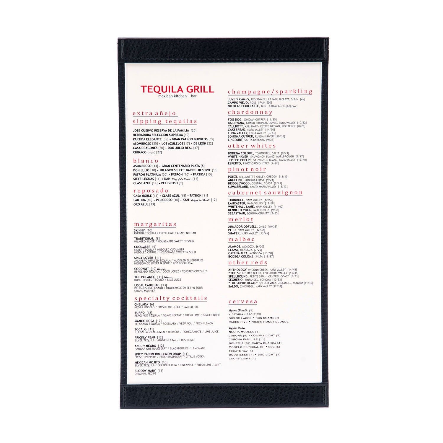 Premium Black Leather Menu Pad 37×23 cm – Waterproof Restaurant Menu Holder | Front-Loading Menu Cover for Cafés, Bars, Hotels & Fine Dining | Durable, Easy-Clean, Elegant Menu Presenter: 37x23 cm