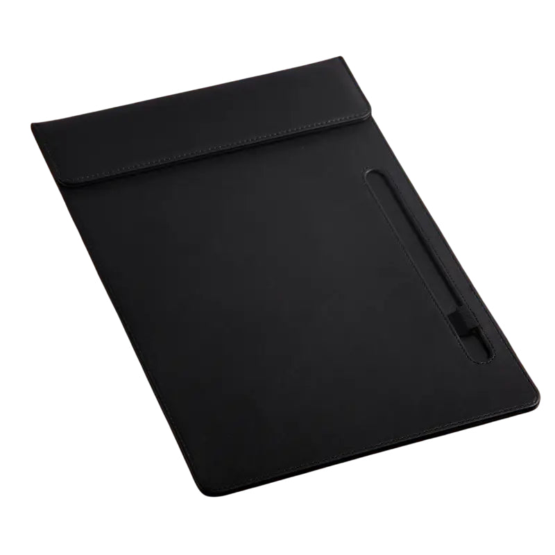 A4 Ultra Smooth PU Leather Heavy Duty Clipboard, Business Meeting Conference Magnetic Writing Pad, A4 File Paper Clip Board Pad, Hotel Guest Room Paper Holder Hardboard with Pen Holder Loop