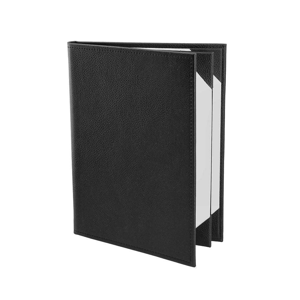 Leather Menu Covers (3 panel 4 view folder):  BLACK