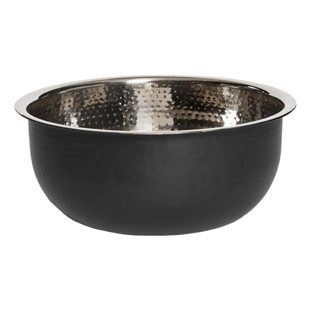 Hammered Stainless Steel Pedicure Bowl: BLACK