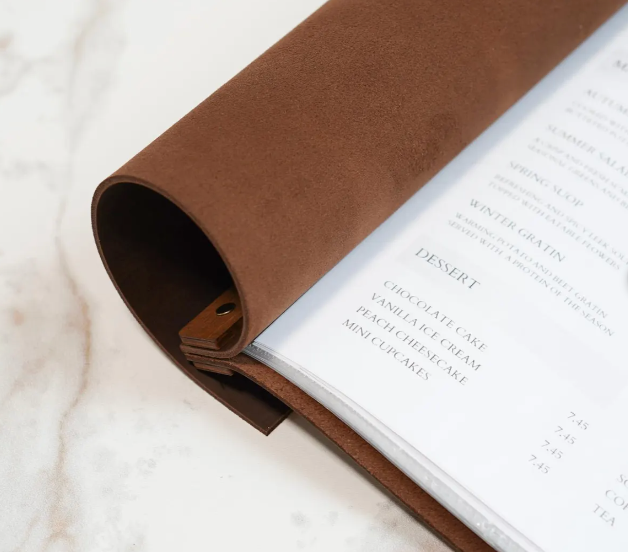Premium Leather Menu Cover – Professional Restaurant, Hotel & Café Menu Folder for Food, Drink & Wine Lists: A4
