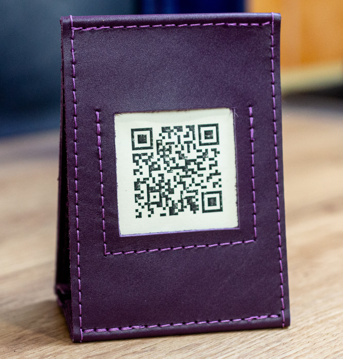 Leather QR Code Stand