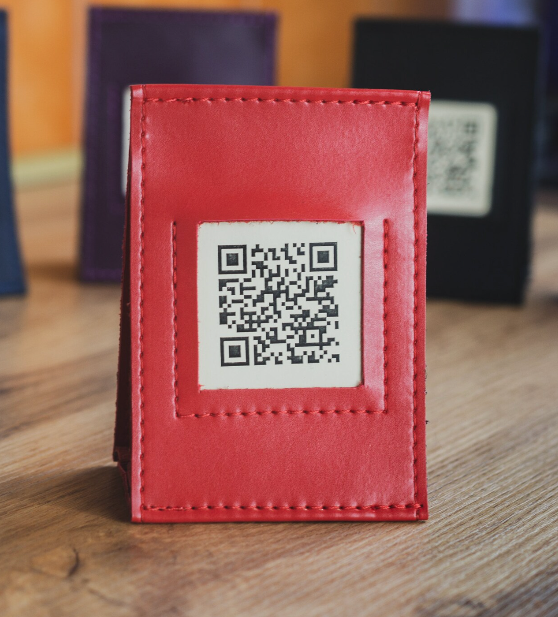 Leather QR Code Stand