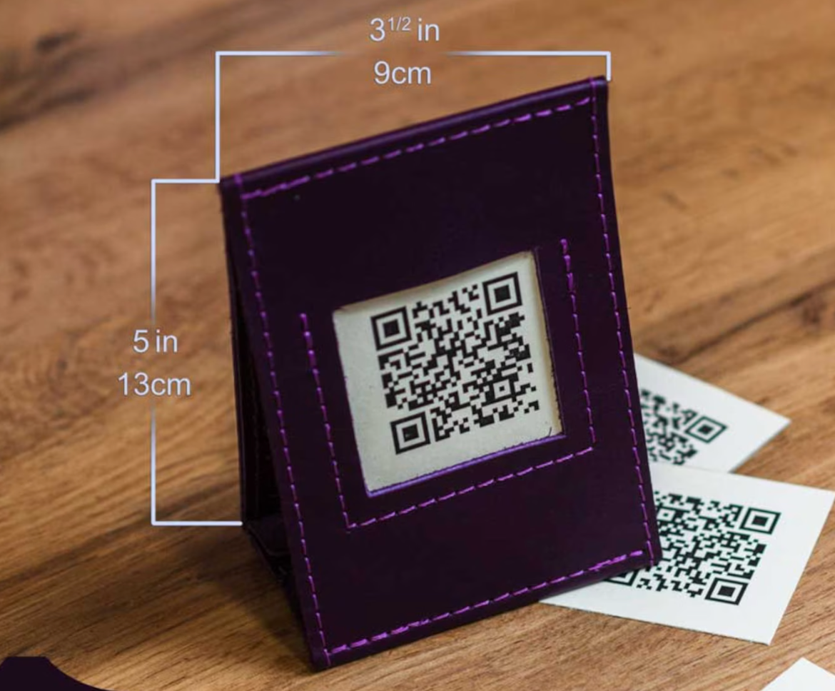 Leather QR Code Stand
