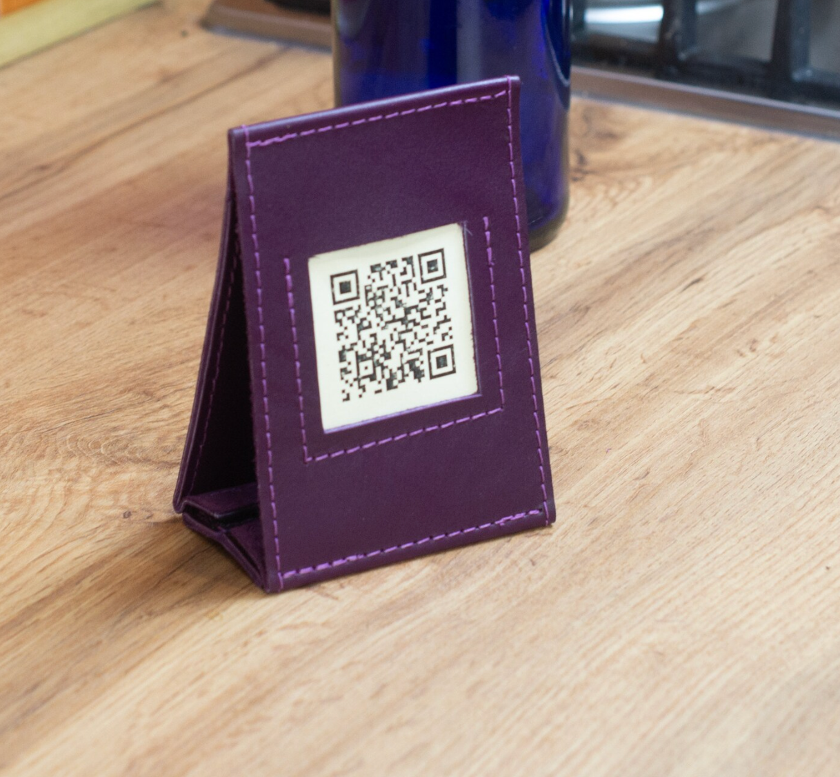 Leather QR Code Stand