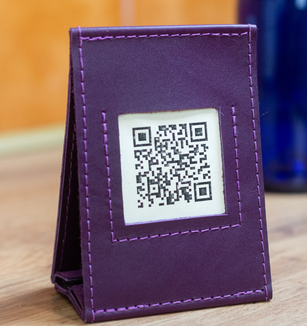 Leather QR Code Stand