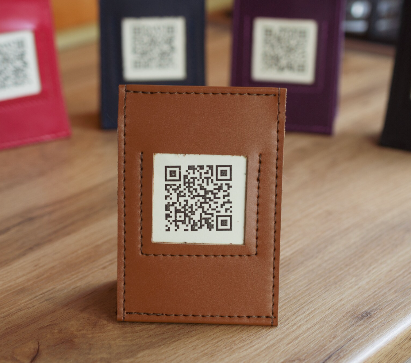 Leather QR Code Stand