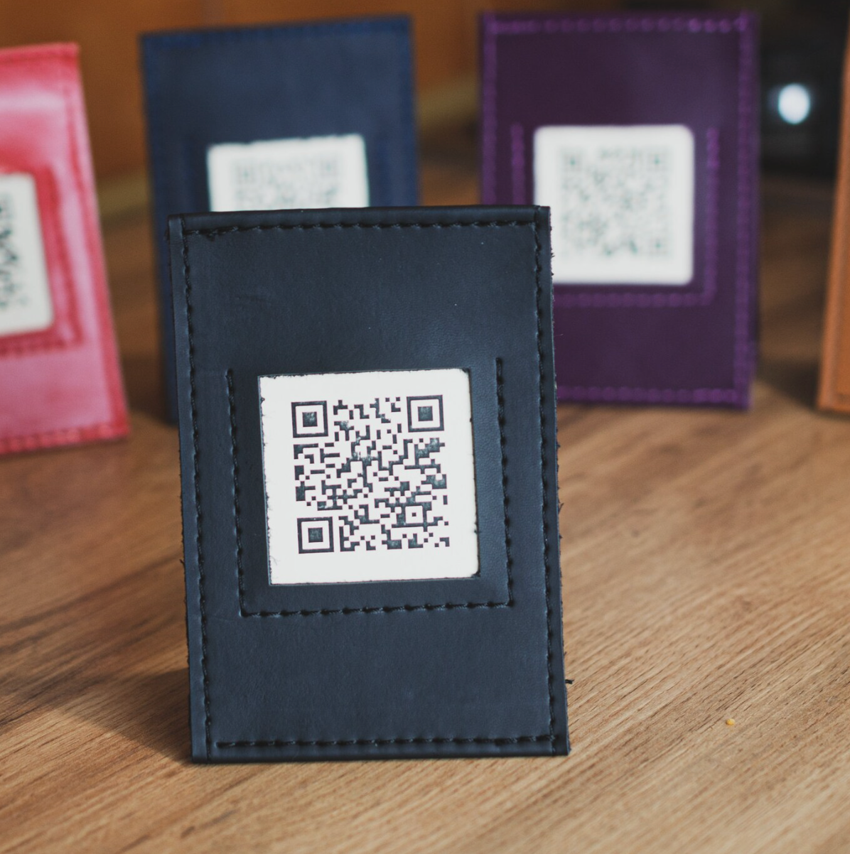 Leather QR Code Stand