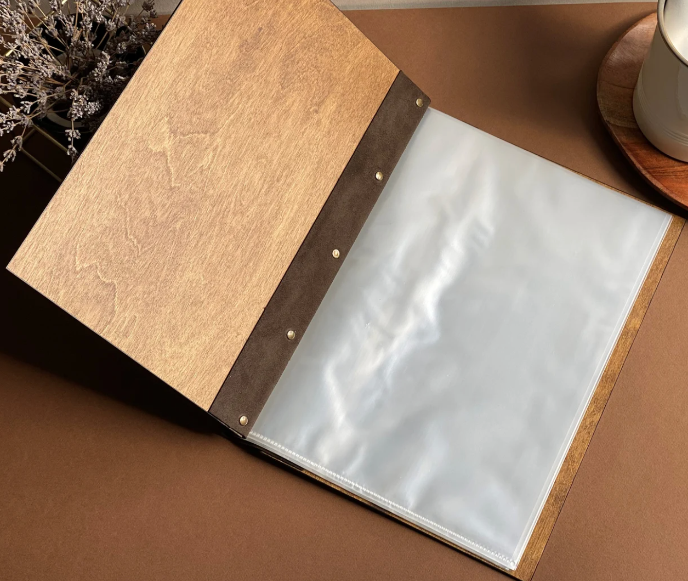 Divris Wooden Menu Cover : Screw fitting: 50 Pcs Pack