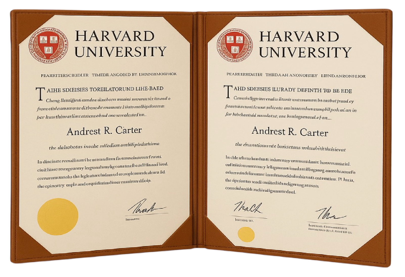 Diploma/Certificate Folder with 8 Corners A4 Size : Brown