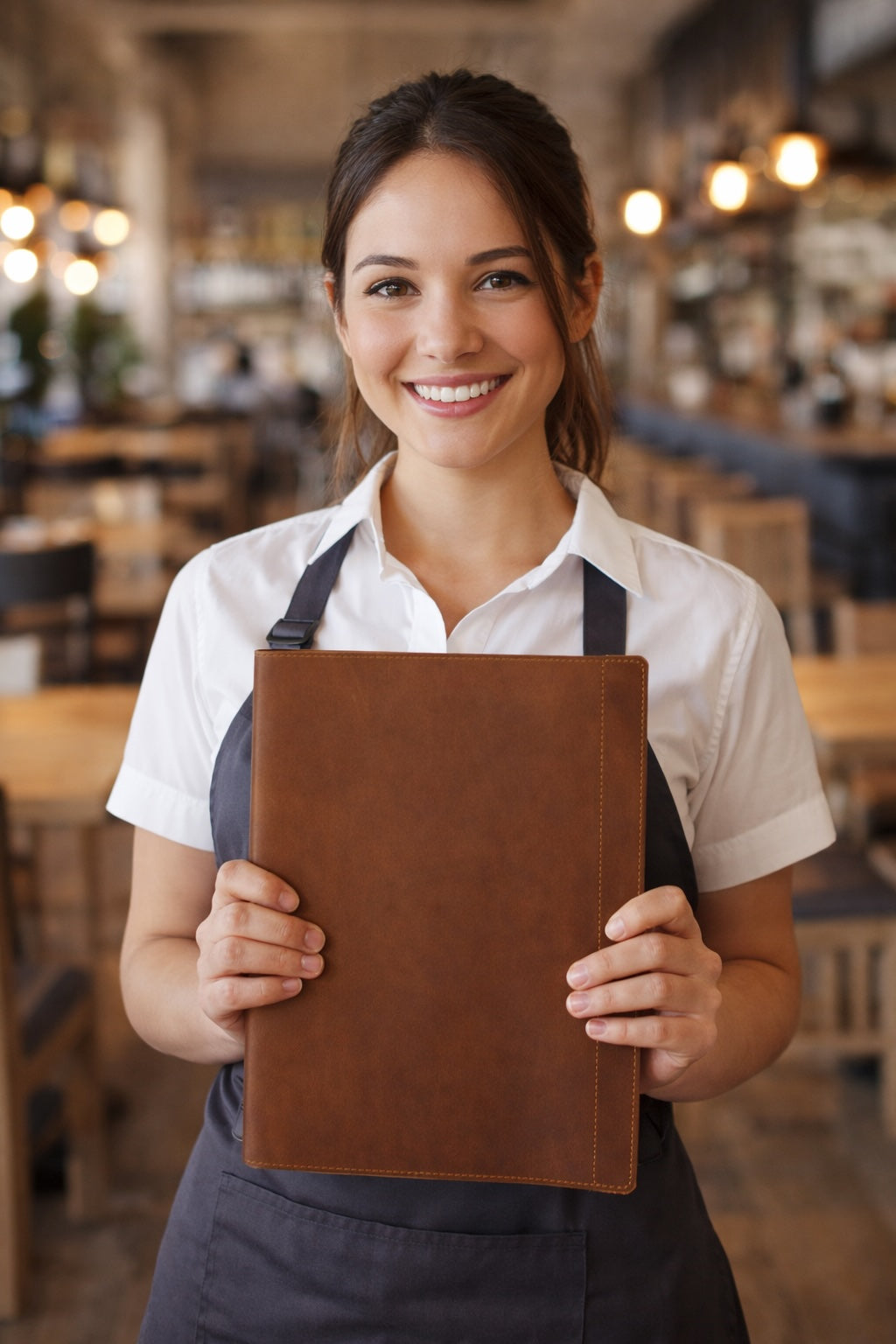 Premium  PU Leather Menu Cover with Screw Fitting – Professional Restaurant, Hotel & Café Menu Folder for Food, Drink & Wine Lists: A4