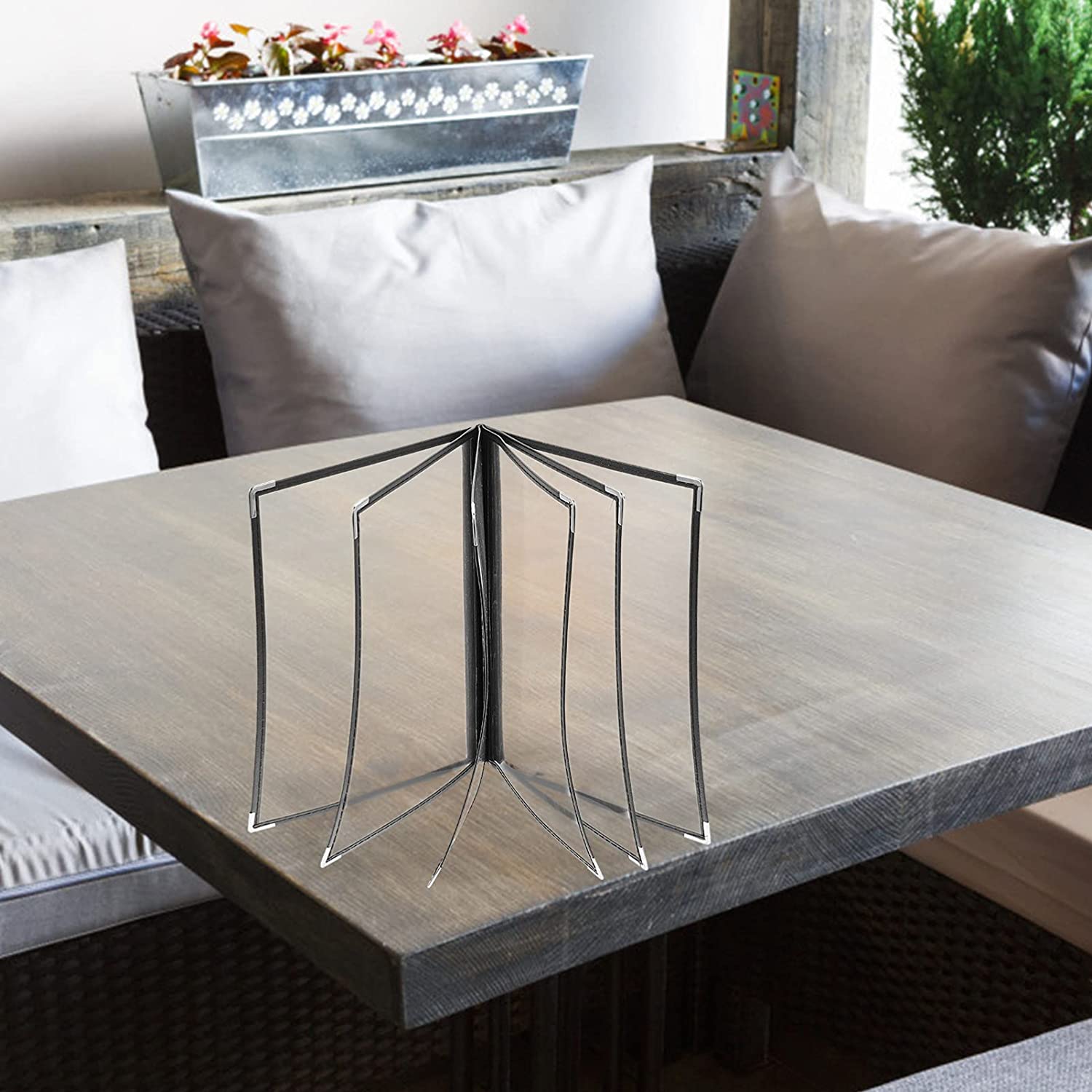 Divris PVC Restaurant Menu Cover, Menu Holder, Cafe Bar Beverage Menu Folder, Clear PVC Menu Folder: 12 View