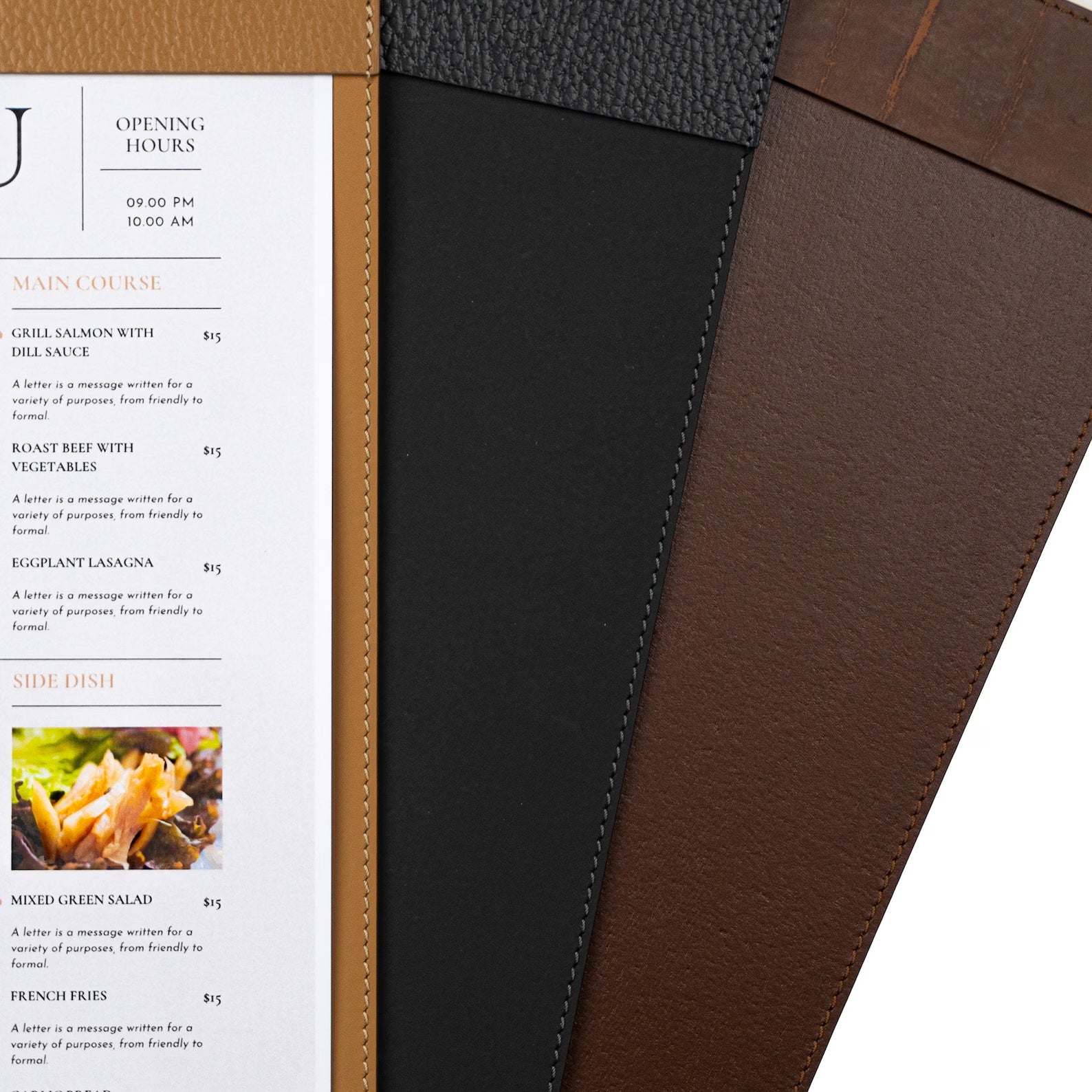 Single Restaurant Menu Cover , Cocktail Display, Bar Folder, Single View Menu Holder for Restaurant, Bar, Lounge, Drinks, Wine List: A4 Size: 50 Pcs Pack