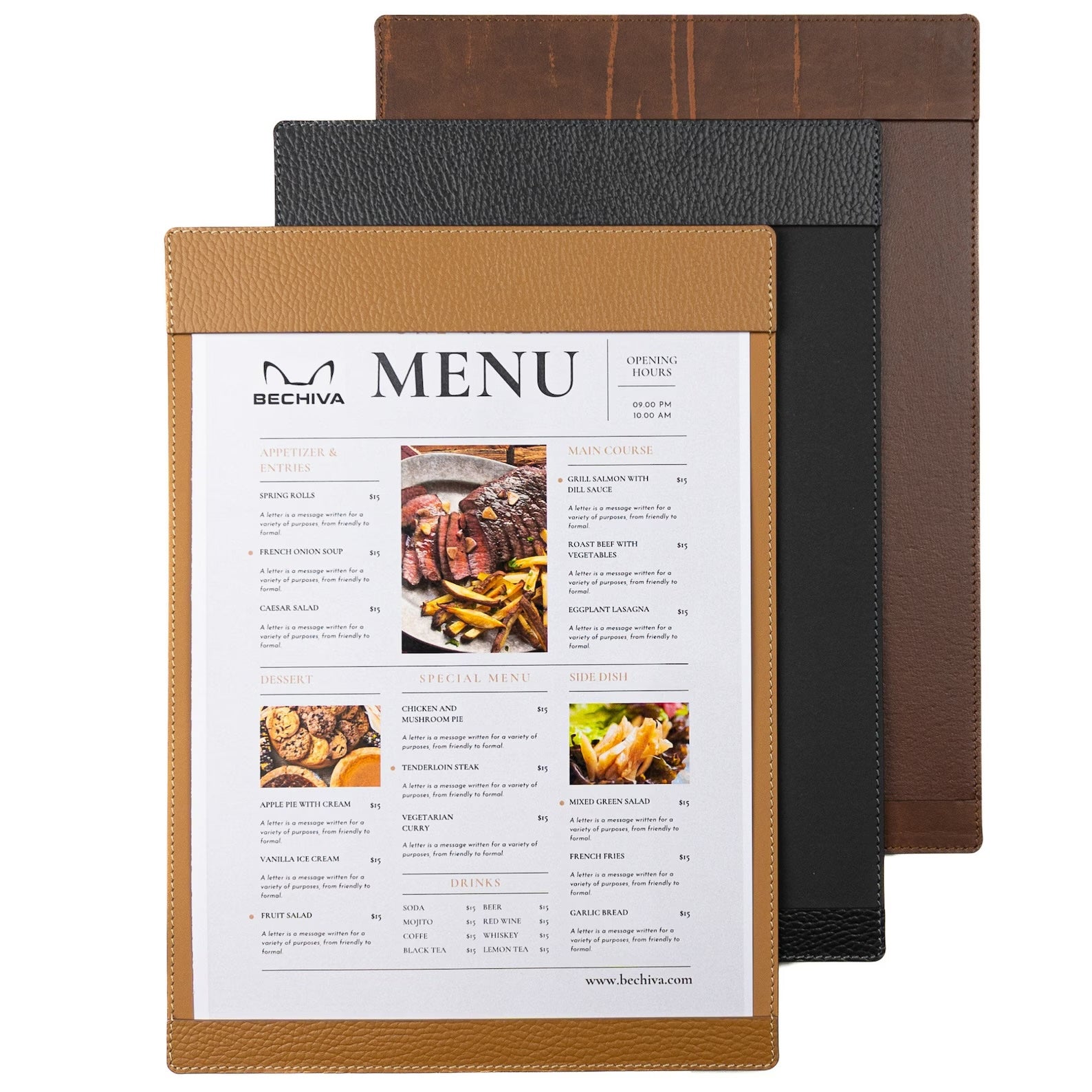 Single Restaurant Menu Cover , Cocktail Display, Bar Folder, Single View Menu Holder for Restaurant, Bar, Lounge, Drinks, Wine List: A4 Size: 50 Pcs Pack