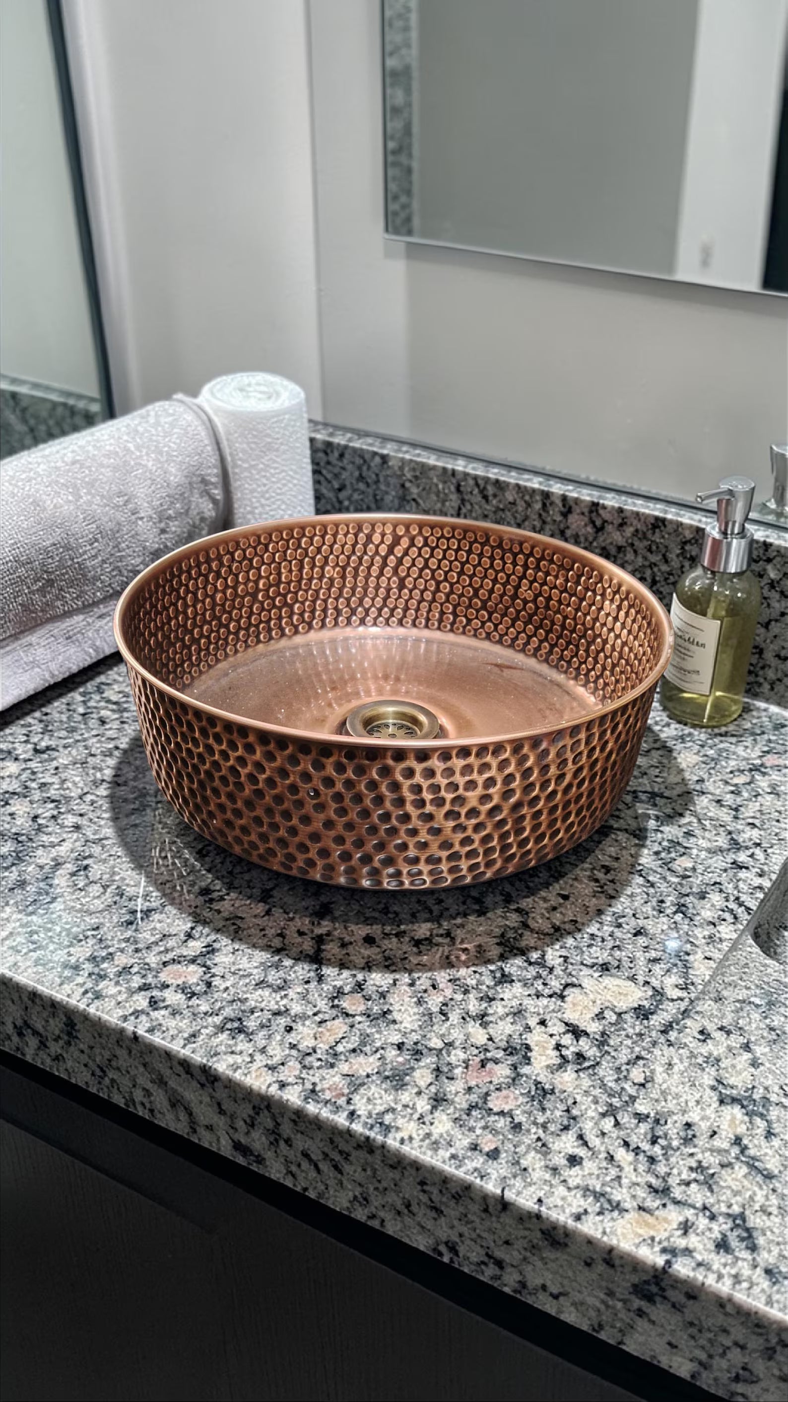 Antique Copper Round Basin - 5 Pcs Set