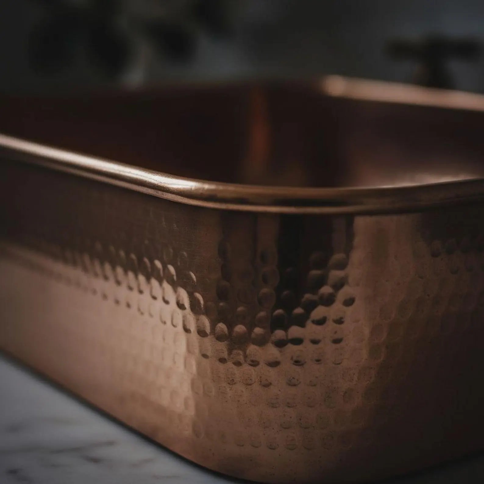 Copper Basin Rectangular - 5 Pcs Set