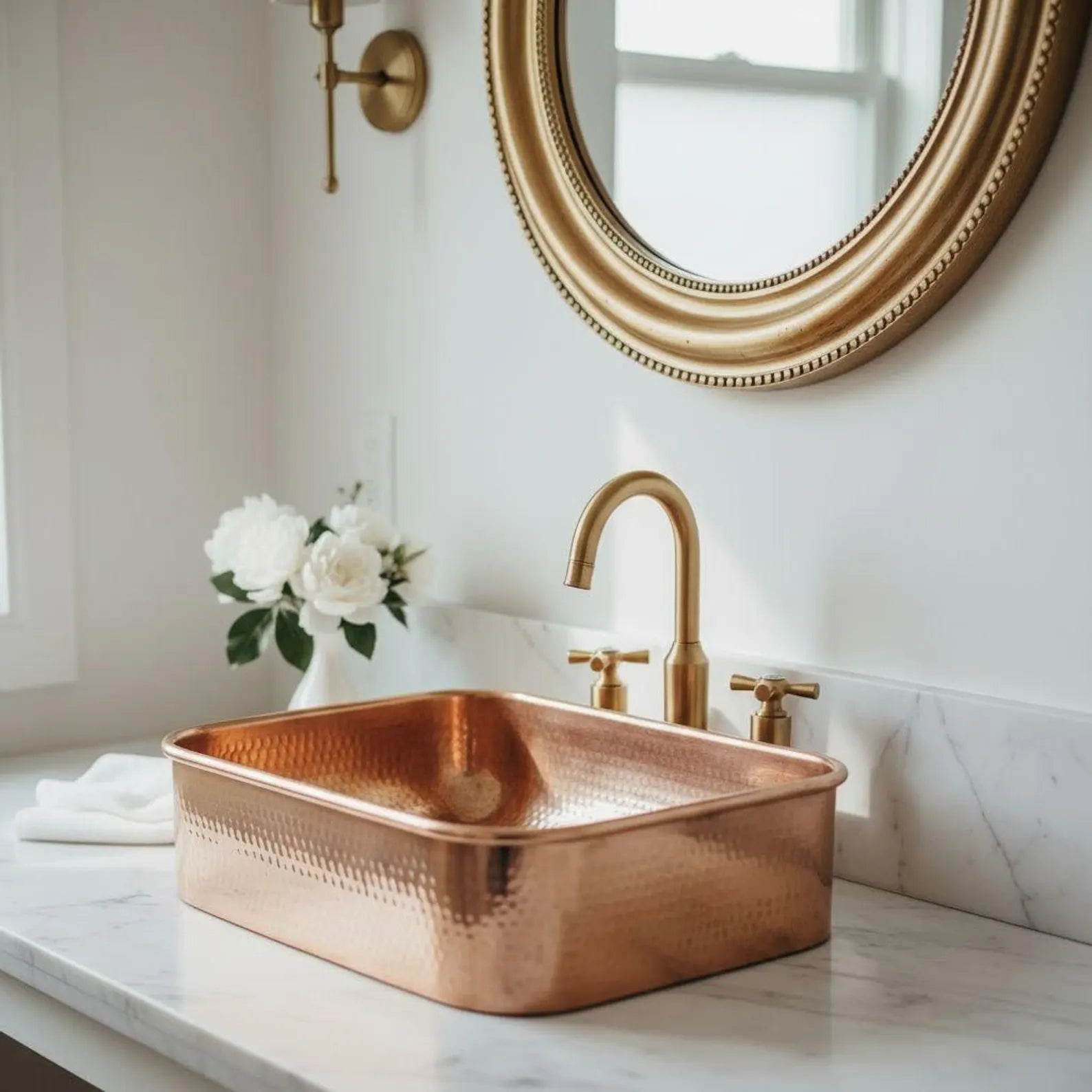 Copper Basin Rectangular - 5 Pcs Set