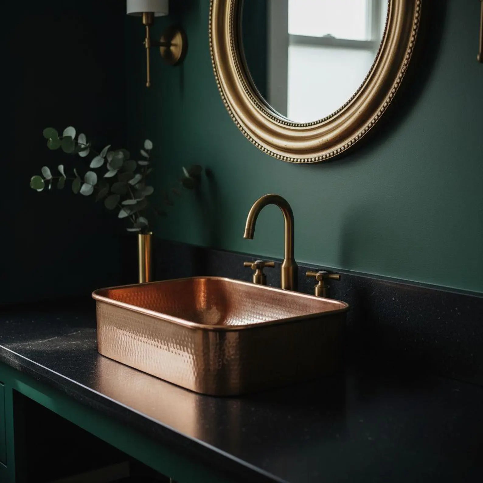 Copper Basin Rectangular - 5 Pcs Set