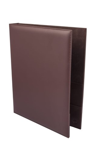 Restaurant Leather Menu Covers Holders screw fitting, Menu Presenters for Restaurants, Menu Holder: BROWN