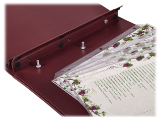 Restaurant Leather Menu Covers Holders screw fitting, Menu Presenters for Restaurants, Menu Holder: BROWN